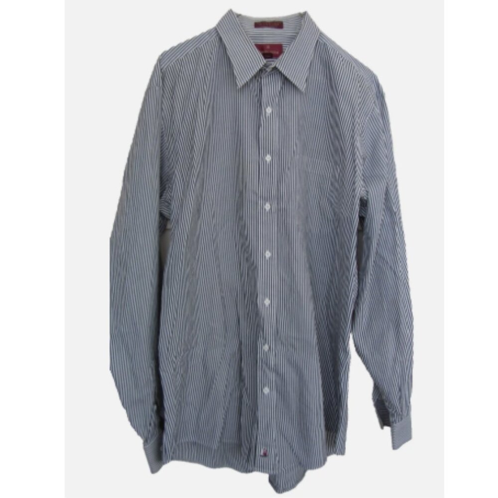 Nordstrom 16.5 Neck 36 Sleeve Cotton Oxford Striped Shirt